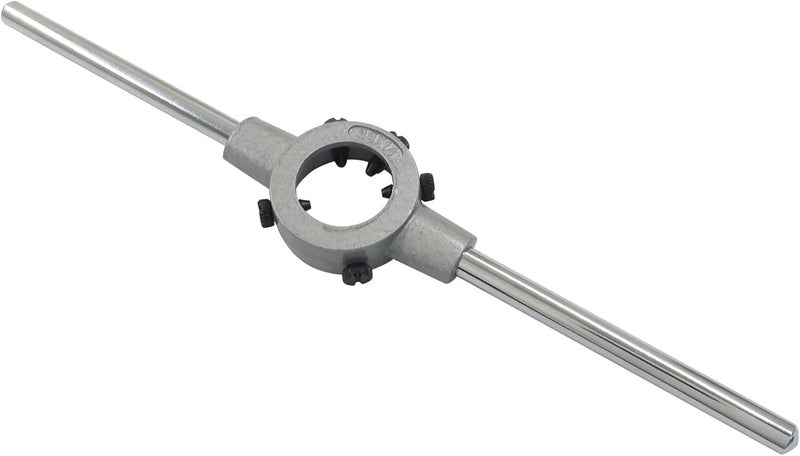 OSVJE Metric M12-M14 Die Round Die Stock Holder,Thread Tap Wrench Zinc Alloy Body Stock Holder with Additional Screws, Adjustable Removable Handle - Image 1